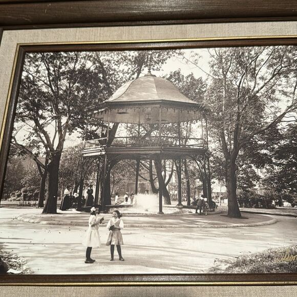 Kings Square Bandstand C-1908 #26 Framed Park Scene Wall Art - Picture 5 of 8